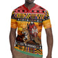 Afro Christmas in Kenya Safari Rugby Jersey Black Santa Riding Leopards - African Pride