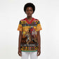 Kenya Safari Christmas Scrub Top Black Santa Riding Leopards - Heri ya Krismasi - African Pride