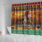 Afro Christmas in Kenya Safari Shower Curtain Black Santa Riding Leopards - African Pride