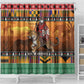 Afro Christmas in Kenya Safari Shower Curtain Black Santa Riding Leopards - African Pride