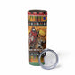 Afro Christmas in Kenya Safari Skinny Tumbler Black Santa Riding Leopards - African Pride