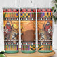 Afro Christmas in Kenya Safari Skinny Tumbler Black Santa Riding Leopards - African Pride