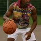 Afro Christmas in Kenya Safari Sleeveless Hoodie Black Santa Riding Leopards - African Pride