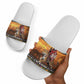 Kenya Safari Christmas Slide Sandals Black Santa Riding Leopards - Heri ya Krismasi