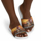 Kenya Safari Christmas Slide Sandals Black Santa Riding Leopards - Heri ya Krismasi