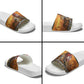 Kenya Safari Christmas Slide Sandals Black Santa Riding Leopards - Heri ya Krismasi