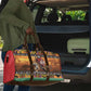Kenya Safari Christmas Travel Bag Black Santa Riding Leopards - Heri ya Krismasi