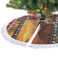 Afro Christmas in Kenya Safari Tree Skirt Black Santa Riding Leopards - African Pride