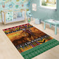 Afro Christmas in Kenya Safari Area Rug Black Santa Riding Lion - African Pride