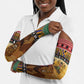 Kenya Safari Christmas Arm Sleeves Black Santa Riding Lion - Heri ya Krismasi