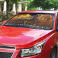 Kenya Safari Christmas Auto Sun Shade Black Santa Riding Lion - Heri ya Krismasi