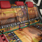 Afro Christmas in Kenya Safari Back Car Seat Cover Black Santa Riding Lion - African Pride