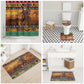 Kenya Safari Christmas Bathroom Set Black Santa Riding Lion - Heri ya Krismasi