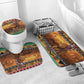 Kenya Safari Christmas Bathroom Set Black Santa Riding Lion - Heri ya Krismasi