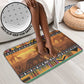 Kenya Safari Christmas Bathroom Set Black Santa Riding Lion - Heri ya Krismasi