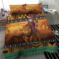 Afro Christmas in Kenya Safari Bedding Set Black Santa Riding Lion - African Pride