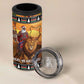 Afro Christmas in Kenya Safari 4 in 1 Can Cooler Tumbler Black Santa Riding Lion - African Pride