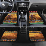 Afro Christmas in Kenya Safari Car Mats Black Santa Riding Lion - African Pride