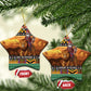 Afro Christmas in Kenya Safari Ceramic Ornament Black Santa Riding Lion - African Pride