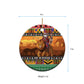 Afro Christmas in Kenya Safari Ceramic Ornament Black Santa Riding Lion - African Pride