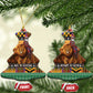 Afro Christmas in Kenya Safari Ceramic Ornament Black Santa Riding Lion - African Pride