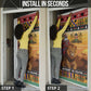 Kenya Safari Christmas Door Cover Black Santa Riding Lion - Heri ya Krismasi