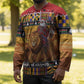 Kenya Safari Christmas Hockey Jersey Black Santa Riding Lion - Heri ya Krismasi
