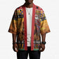Kenya Safari Christmas Kimono Black Santa Riding Lion - Heri ya Krismasi