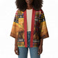 Kenya Safari Christmas Kimono Black Santa Riding Lion - Heri ya Krismasi