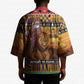 Kenya Safari Christmas Kimono Black Santa Riding Lion - Heri ya Krismasi