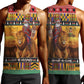 Afro Christmas in Kenya Safari Men Tank Top Black Santa Riding Lion - African Pride