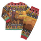 Afro Christmas in Kenya Safari Christmas Pajama Set Black Santa Riding Lion - African Pride