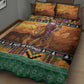 Afro Christmas in Kenya Safari Quilt Bed Set Black Santa Riding Lion - African Pride
