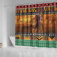 Afro Christmas in Kenya Safari Shower Curtain Black Santa Riding Lion - African Pride