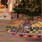 Afro Christmas in Kenya Safari Tree Skirt Black Santa Riding Lion - African Pride