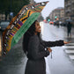 Kenya Safari Christmas Umbrella Black Santa Riding Lion - Heri ya Krismasi