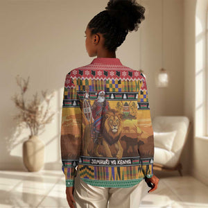 Afro Christmas in Kenya Safari Women Casual Shirt Black Santa Riding Lion - African Pride