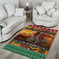 Afro Christmas in Kenya Safari Area Rug Black Santa Riding Rhinoceros - African Pride