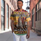 Afro Christmas in Kenya Safari Baseball Jersey Black Santa Riding Rhinoceros - African Pride