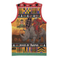 Afro Christmas in Kenya Safari Basketball Jersey Black Santa Riding Rhinoceros - African Pride