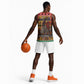 Afro Christmas in Kenya Safari Basketball Jersey Black Santa Riding Rhinoceros - African Pride