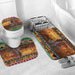 Kenya Safari Christmas Bathroom Set Black Santa Riding Rhinoceros - Heri ya Krismasi