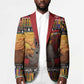 Kenya Safari Christmas Blazer Black Santa Riding Rhinoceros - Heri ya Krismasi