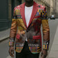 Kenya Safari Christmas Blazer Black Santa Riding Rhinoceros - Heri ya Krismasi