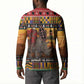 Kenya Safari Christmas Button Sweatshirt Black Santa Riding Rhinoceros - Heri ya Krismasi