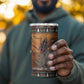 Afro Christmas in Kenya Safari 4 in 1 Can Cooler Tumbler Black Santa Riding Rhinoceros - African Pride