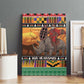 Afro Christmas in Kenya Safari Canvas Wall Art Black Santa Riding Rhinoceros - African Pride