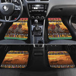 Afro Christmas in Kenya Safari Car Mats Black Santa Riding Rhinoceros - African Pride