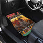 Afro Christmas in Kenya Safari Car Mats Black Santa Riding Rhinoceros - African Pride