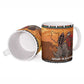 Kenya Safari Christmas Ceramic Mug Black Santa Riding Rhinoceros - Heri ya Krismasi